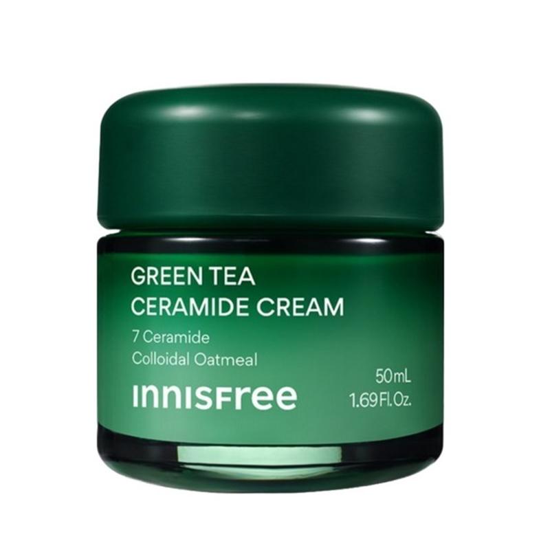 

Крем Innisfree с зеленым чаем и керамидами – Укрепляющий крем для барьера кожи 50 мл