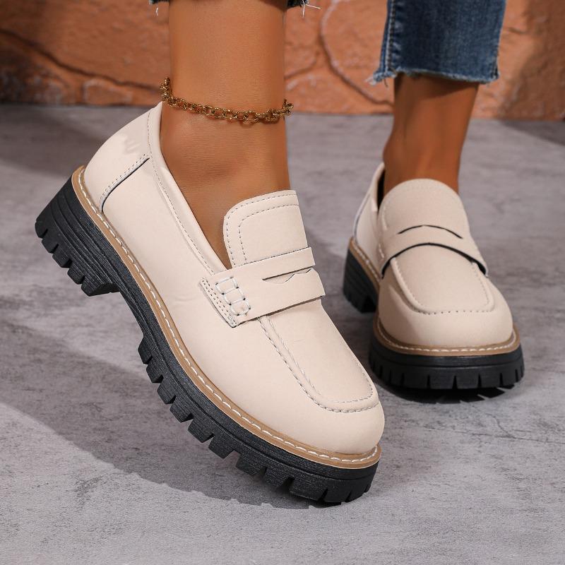 New Spring and Autumn Casual Scrub Women's Shoes Thick Heel Platform Retro