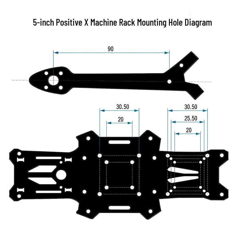 

HuJian Kaixuan 5-inch FPV Drone X-Frame Kit
