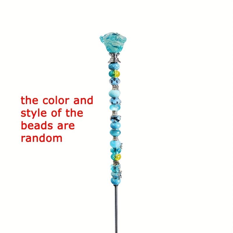 

WTEMPO DIY Garden Metal Stake Decoration Butterfly Garden Stake Set Colorful Beaded Garden Walking Path Decor Stakes Vivid Butterfly Decorations 1set циан