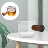 Espresso Glasses 50ml Coffee Measuring Cup with Wood Handle Two Measurement