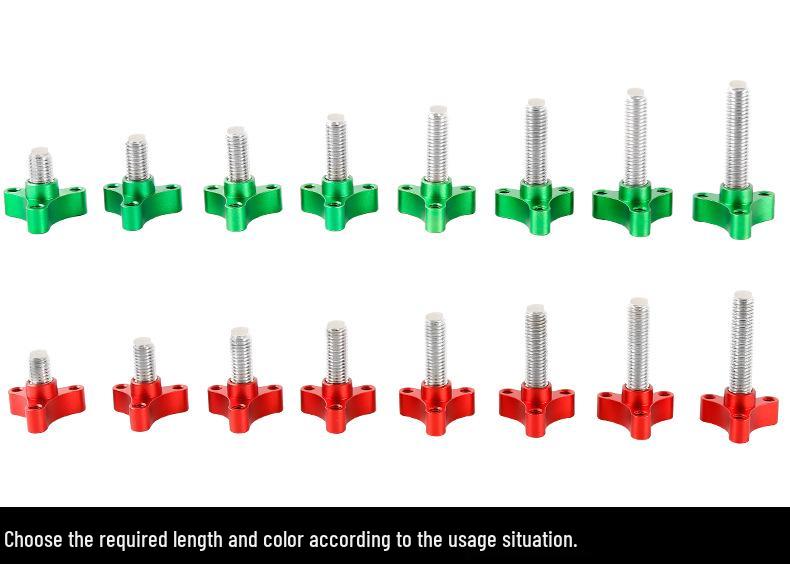 M12 Rubber Head Hand-Tightening Screw with 1/4" Extension for Astronomical Photography - Multiple Lengths Available