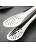 2 Pcs Topoko Stainless Steel Salads Bread HAM Barbecue Fillets TONGS with Mesh Clip Suitable for Party and Restaurant Buffs