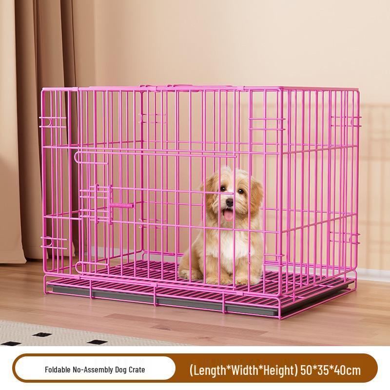 Indoor Pet Cage with Toilet for Small to Medium Dogs & Cats