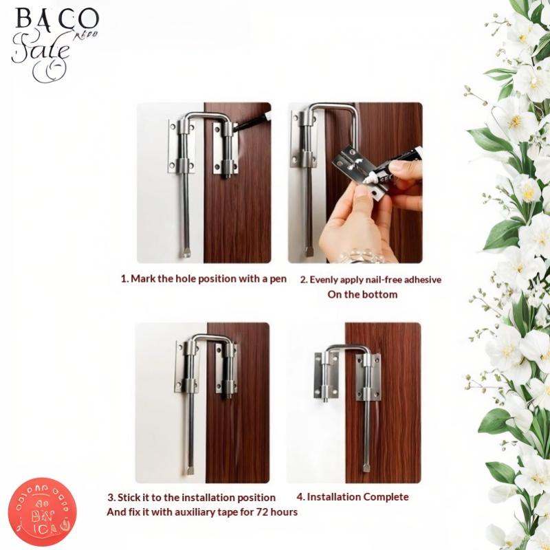 Anti-Theft 90 Degree Gate Latch Lock Stainless Steel Durable Safety Door Latch for Balcony Fence Home Security
