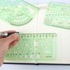 11Pcs Geometric Drawings Templates Measuring Drafting Stencils Measuring Tools Building Geometric Kit for Office School
