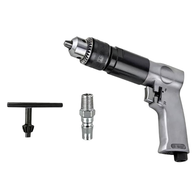 Hochleistungs 3/8 Zoll / 1/2 Zoll Hochgeschwindigkeits-Druckluftbohrer Reversible Rotation Luftbohrer zum Bohren von Löchern Druckluftbohrer