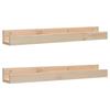 823589 vidaXL Wall Shelves 2 Pcs 80x12x9 Cm Solid Pine Wood