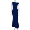 European & American Mermaid One-Shoulder Waist-Draped Sleeveless Dress for Women 2026