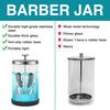 Glass Sterilizing Jar – Disinfectant Container for Salon, Barber Shop (Medium-7” Tall X 4” Wide – 21 Fl Oz Capacity)