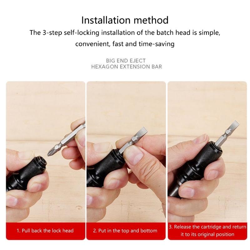 Multifunctional Universal Adapter Set for Hexagonal Bit Crafted from Chrome Vanadiums Steel Ideal for Hand Tool Kit