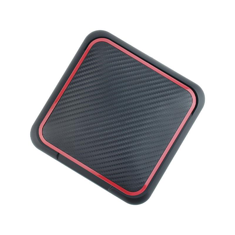 

Трансграничный силиконовый автомобильный держатель для телефона из углеродного волокна с нескользящей присоской чёрный/красный