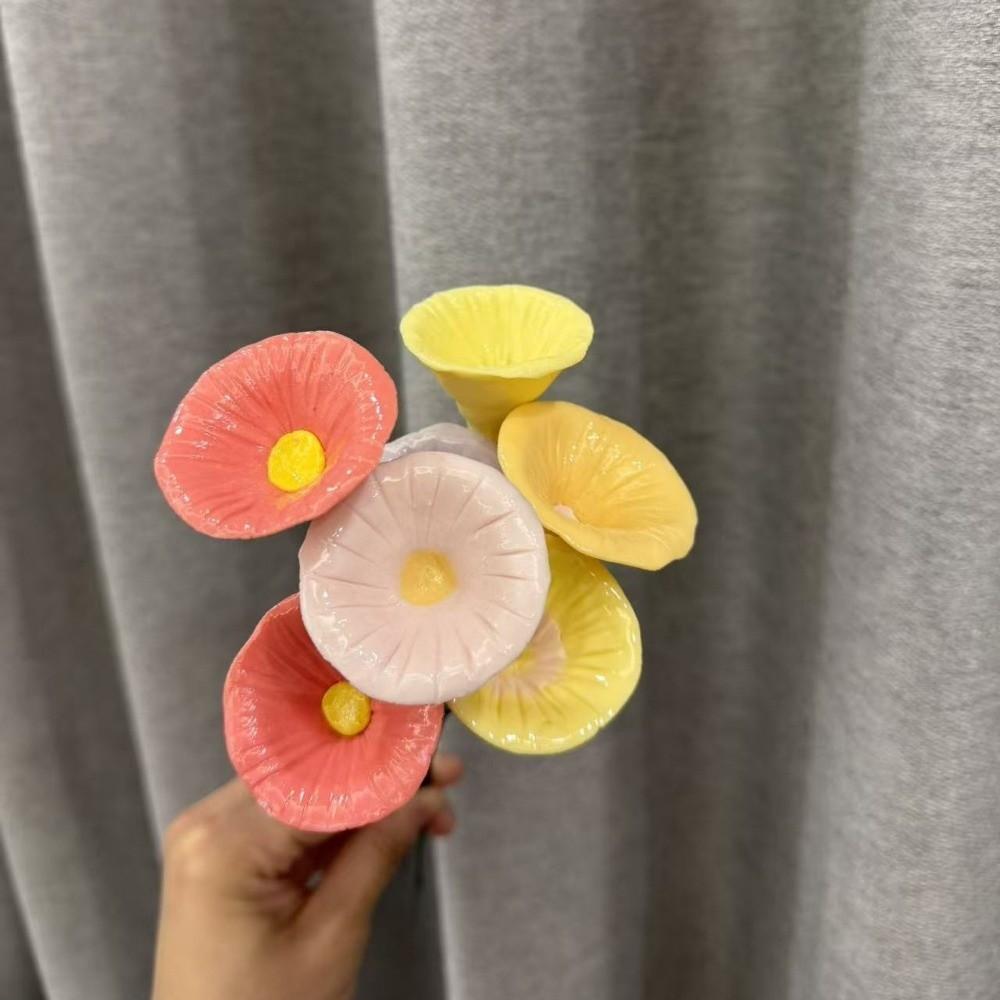 5 Pcs Flower Shape Bee Water Dispenser Handmade Porcelain Easy To Use Ceramic Ornament Portable Design