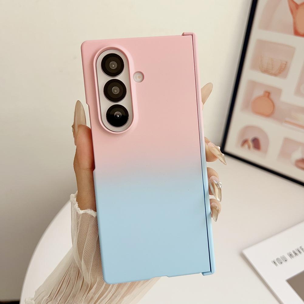 Gradient Skin Feel Hinged Phone Case For Samsung Galaxy Z Fold 7 fold7 Good Touch Feel Camera protect Cover