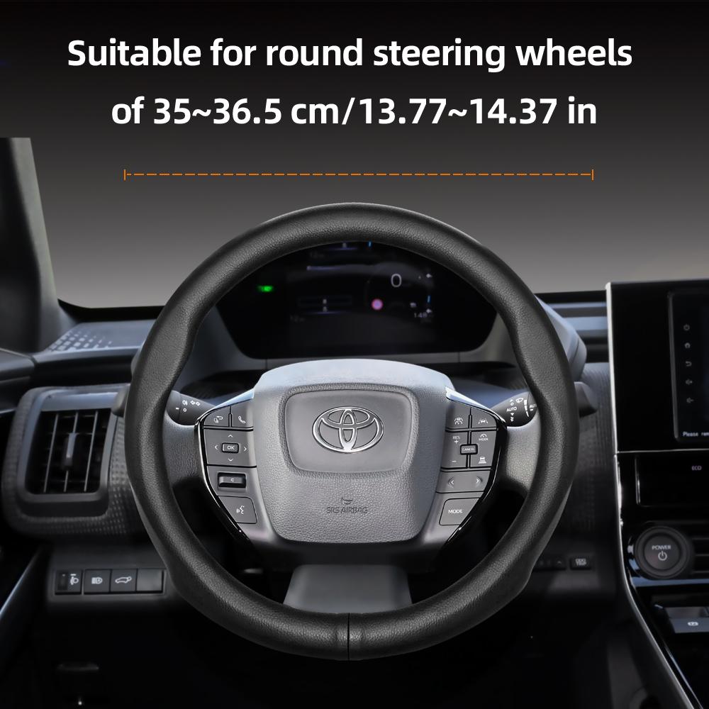 For Toyota 35-36.5cm Round Steering Wheel Cover Ultra-Thin Micro Fiber Leather Camry 86 Scion FR-S GT86 Prius bZ4X Corolla Levin