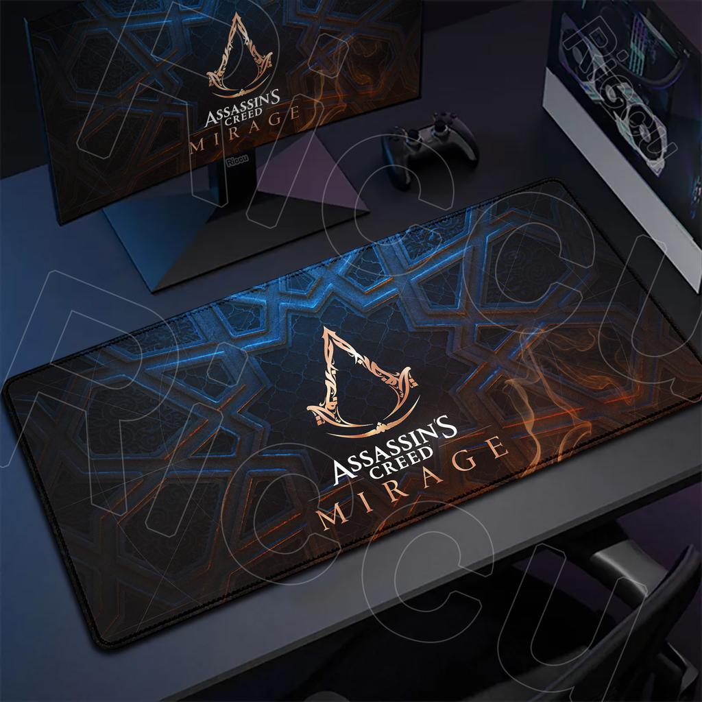 Großes Laptop Gaming Rutschfestes Erweitertes Mauspadd XXL A-Assassin S -Creed E-Sport Geschwindigkeits Tastatur Teppich Student Schreiben Weiches Polster