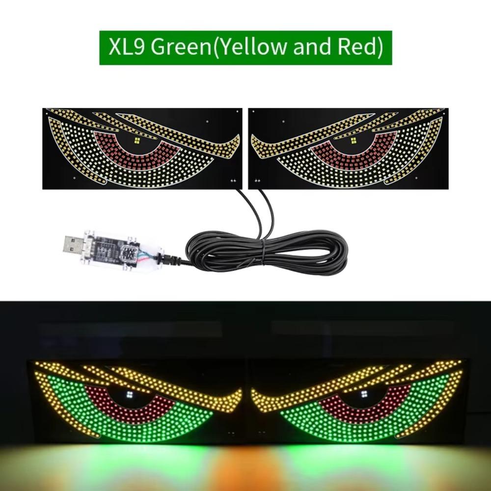 Matrix Pixel Panel Animated Car Truck Eye Truck Devil's Eye Light  Front and Rear Windshield