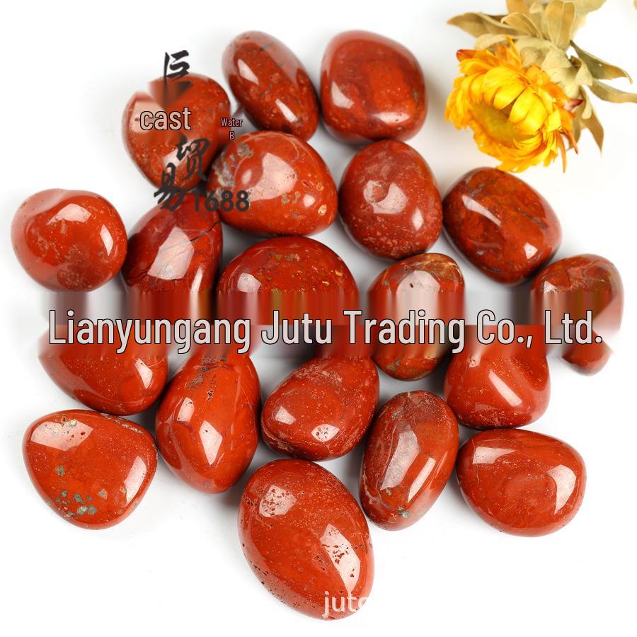 Natural Warring States Red Agate Tumbled Stone Ornament - Large Particle Rough Stone for Archaeology and Collection.
