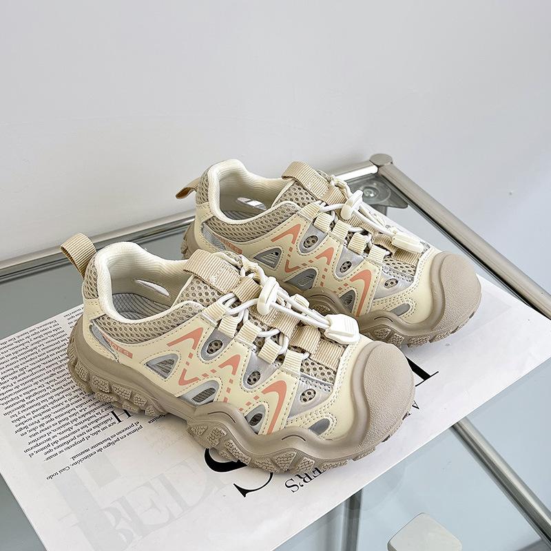 

Summer boys hollow sports shoes children s mesh casual girls soft-soled shoes dad shoes breathable and comfortable 26-30 yards 5 pairs in one hand розовый