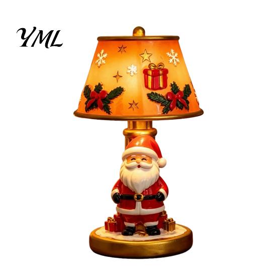 Holiday Decorations Christmas Lighted Table Lamp, Santa Claus Reindeer Ornaments Desktop Ornament for Living Room Bedroom Indoor Home Decor