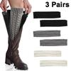 3 Paar Damen-Beinstulpen, Winter-Beinstulpen, warme Beinstulpen, gestrickte Strick-Beinstulpen