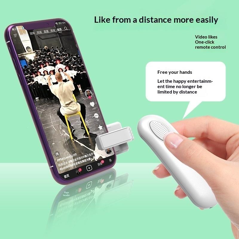 Lightweight Wireless Page Turner Clicker 120mAh Rechargeable Remote for Student Presentation Home Reading Video Control