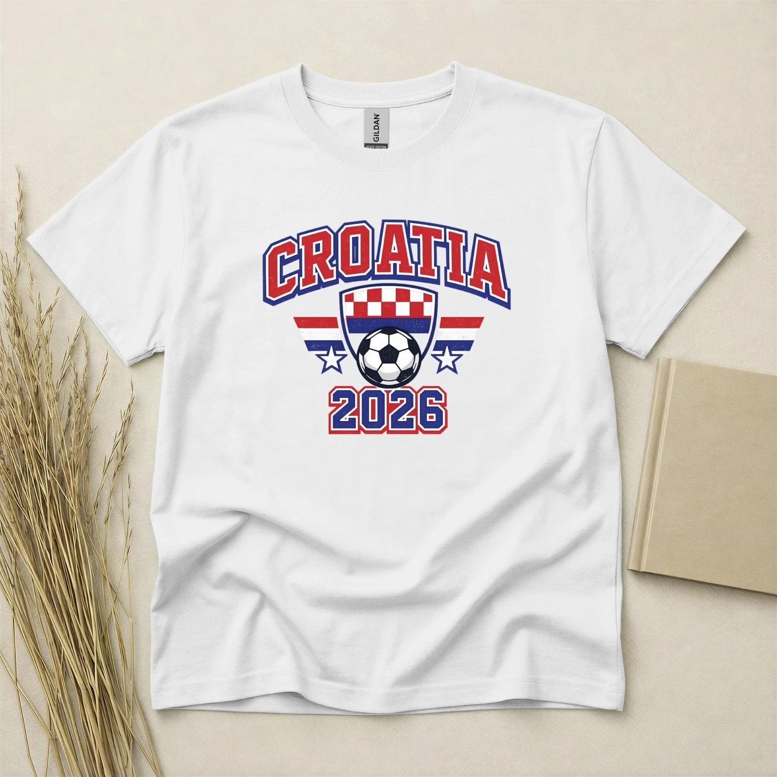 Croatia 2026 Football Fan T Shirt Soccer Supporters Gildan Cotton Family Top L