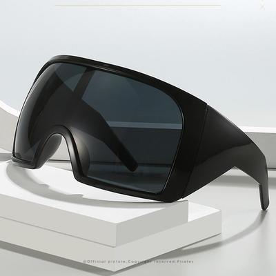 Oversized Punk One-piece Sunglasses Goggle New Women Men Luxury Sun Glasses Female Surround Shades 2000'S Eyewear