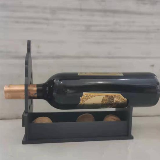 Sittande Man Vinställ Träman Silhuett Ölflaskhållare Organiseringshylla Hem Kök Bar Matbord Skrivbordsdekoration