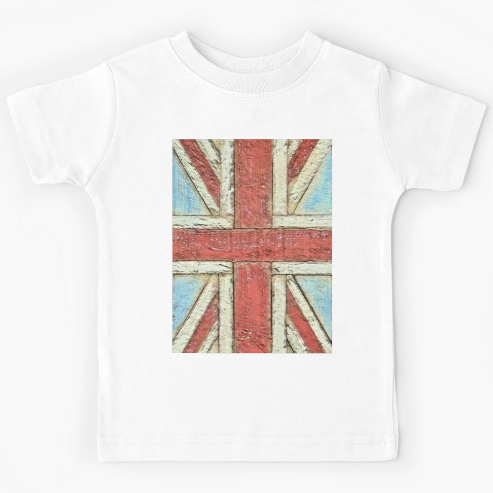 Union Jack on Wood Kids T-Shirt 140