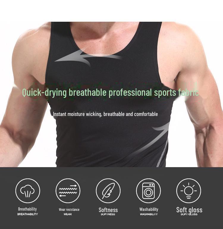 Herren Schnelltrocknende Sport-Tights Weste für Basketball, Laufen und Sommer-Fitness