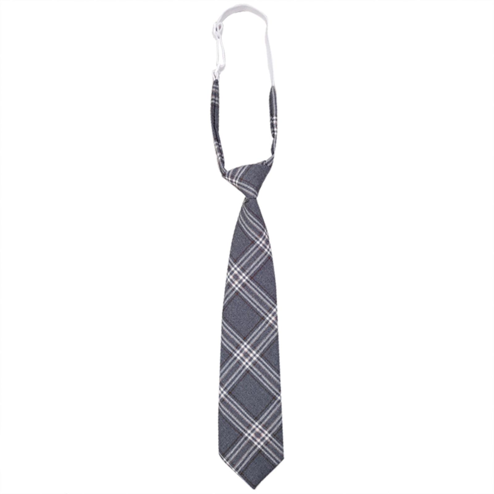 

Handcraft JK Tie Gray Stripes Necktie British Style Neckwear Checked Neck Ties for School Uniforms and Casual Occasion 2