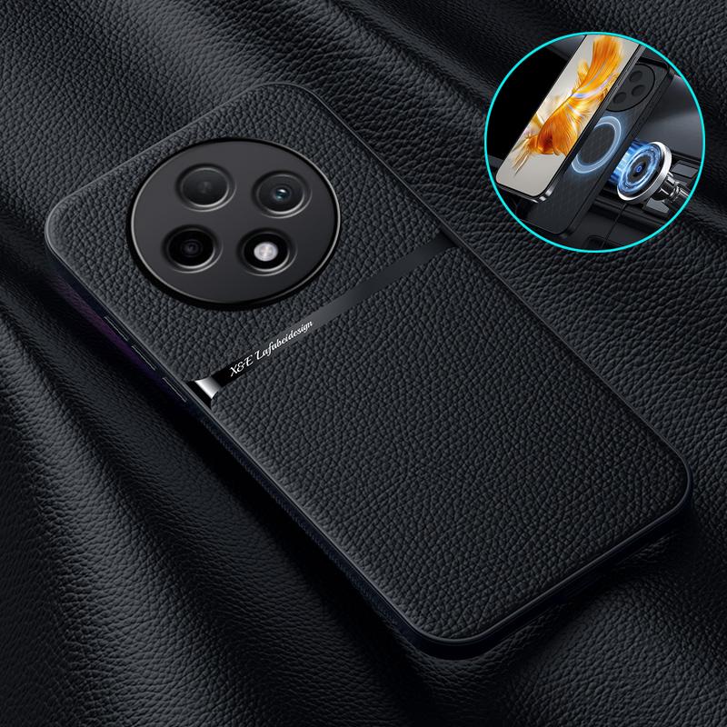 For OPPO A3 5G Case Luxury Magnetic Holder Leather Phone Cases For OPPO A 3 A3 3A 5G Soft Silicone Bumper Shockproof Back Funda