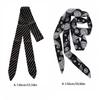 Long Skinny Necktie Scarf Decorative Accessory Striped Neck Tie Striped Waist Belt  Women Men