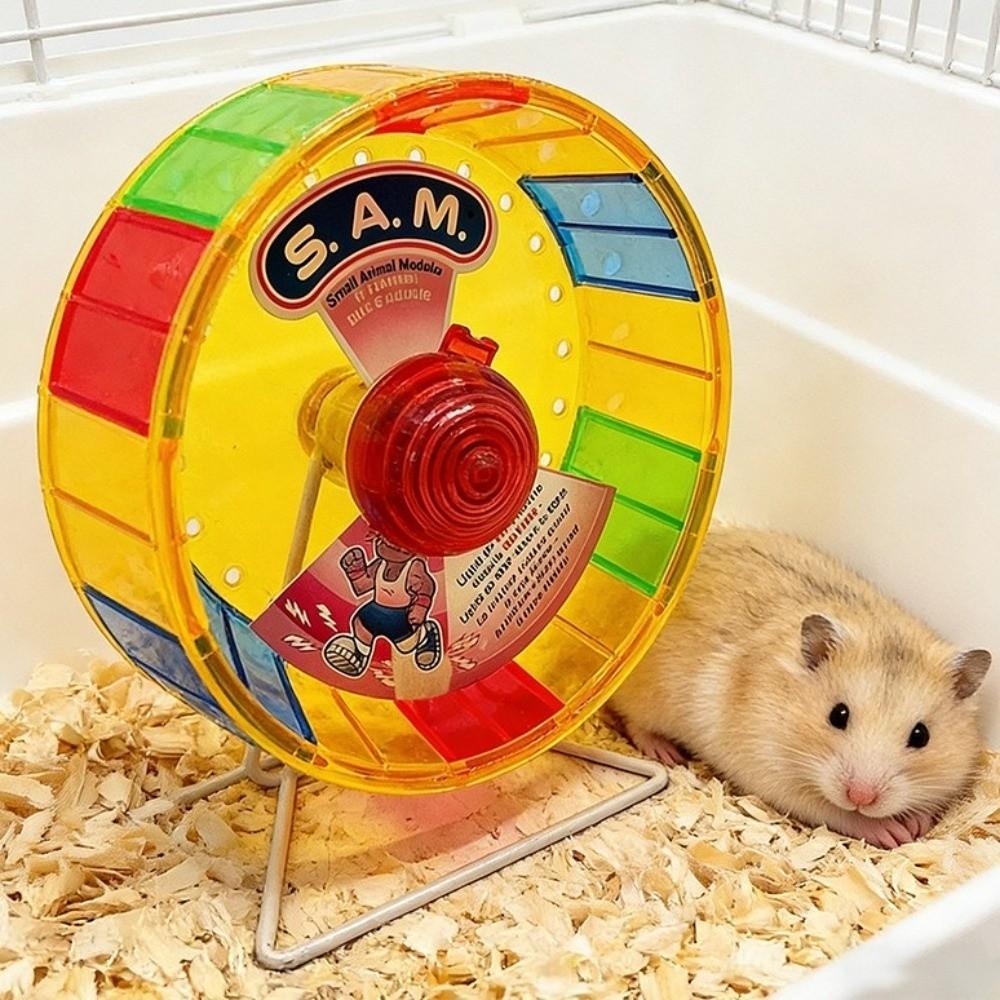 Super Silent Colorful Running Wheel Stable Base Pet Jogging Wheel  Hamster Exercise