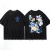 Pokémon Pikachu Gengar Charmander Black T-shirt Men's 2026 Summer Fashion Oversize Street Casual Y2K Tops Streetwear Clothing