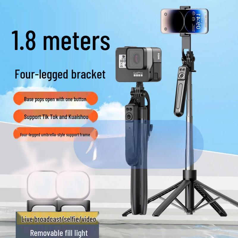 Portable Floor Stand Selfie Stick for TikTok & Travel Photography