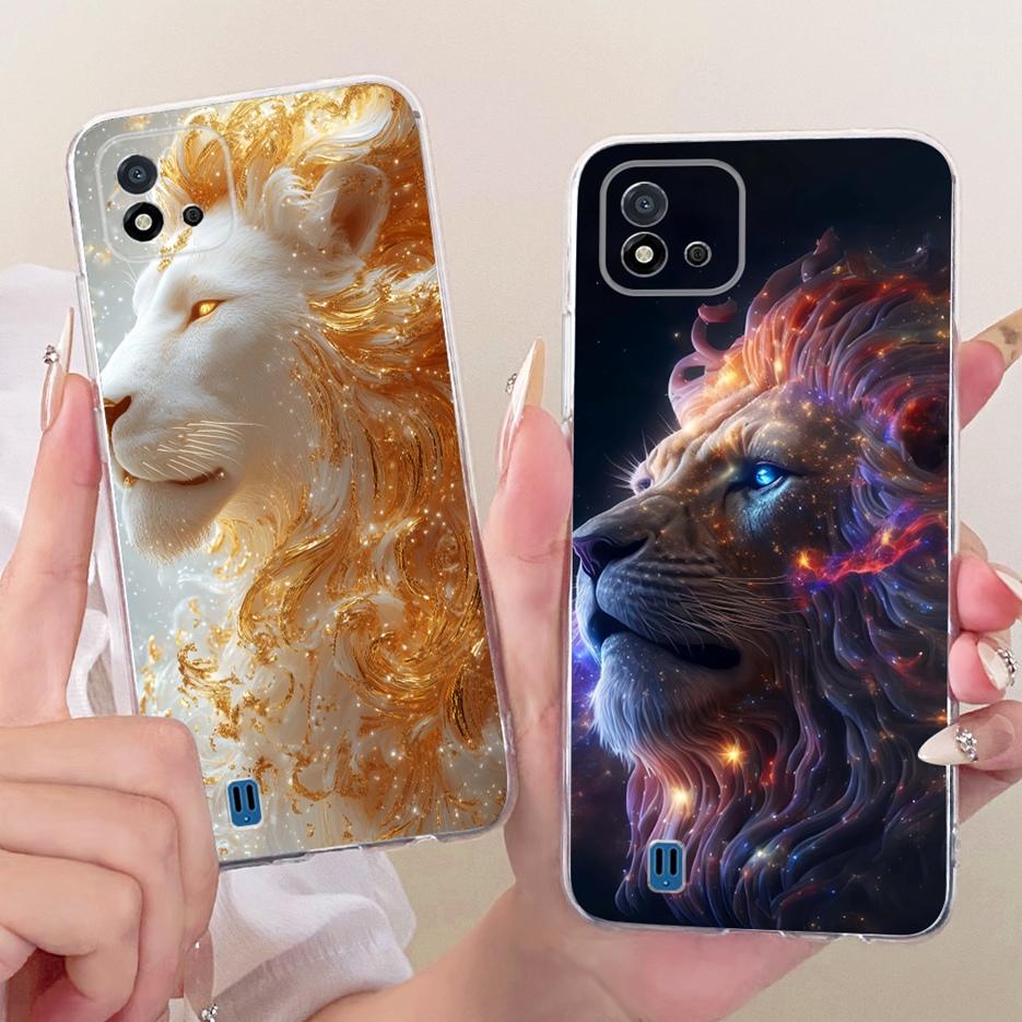 For Realme C11 2021 Case RMX3231 Colorful Flowers Painted Cover Soft Silicone Phone Case For Realme C20 C 11 RealmeC11 2021 Bags