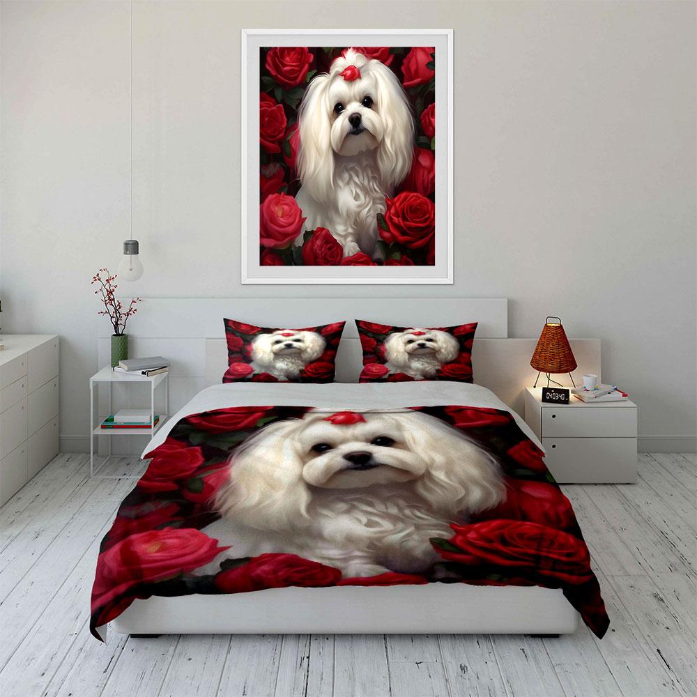 Elegant Floral-Inspired Pet Accessories Exquisite Three-Piece Bedding Set Gift For Kids And Adults