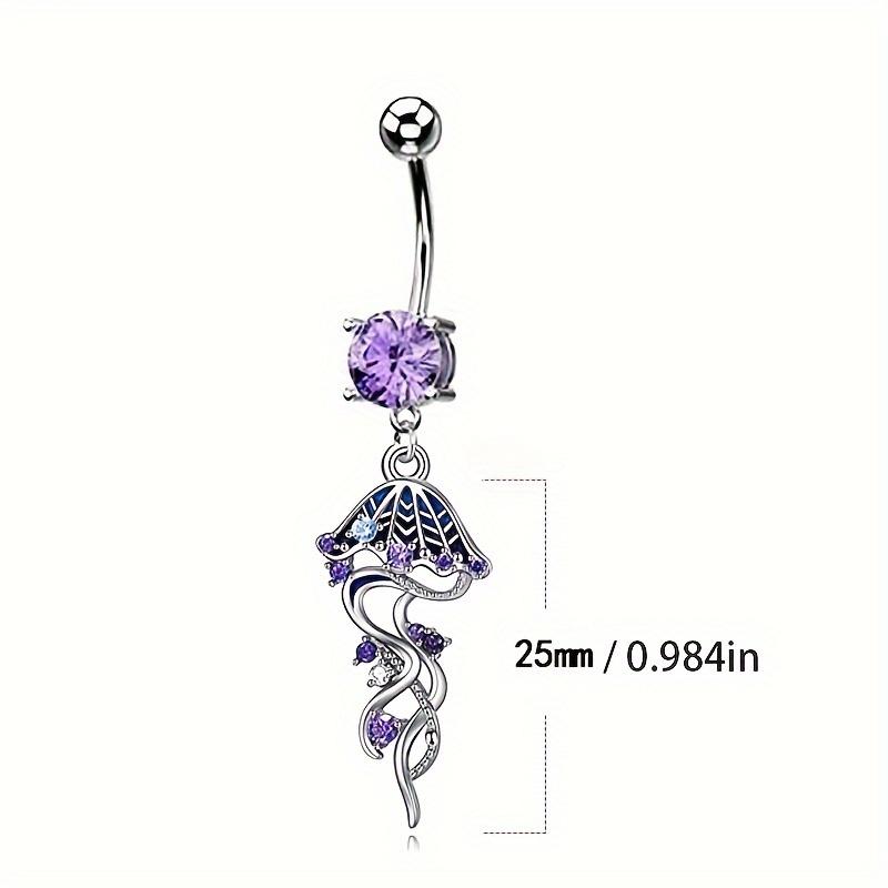 

1 шт. Фиолетовый Медуза Бриллиант Дамы Мужчины Пупок Ноготь Пупок Ежедневный Знакомства Подарок