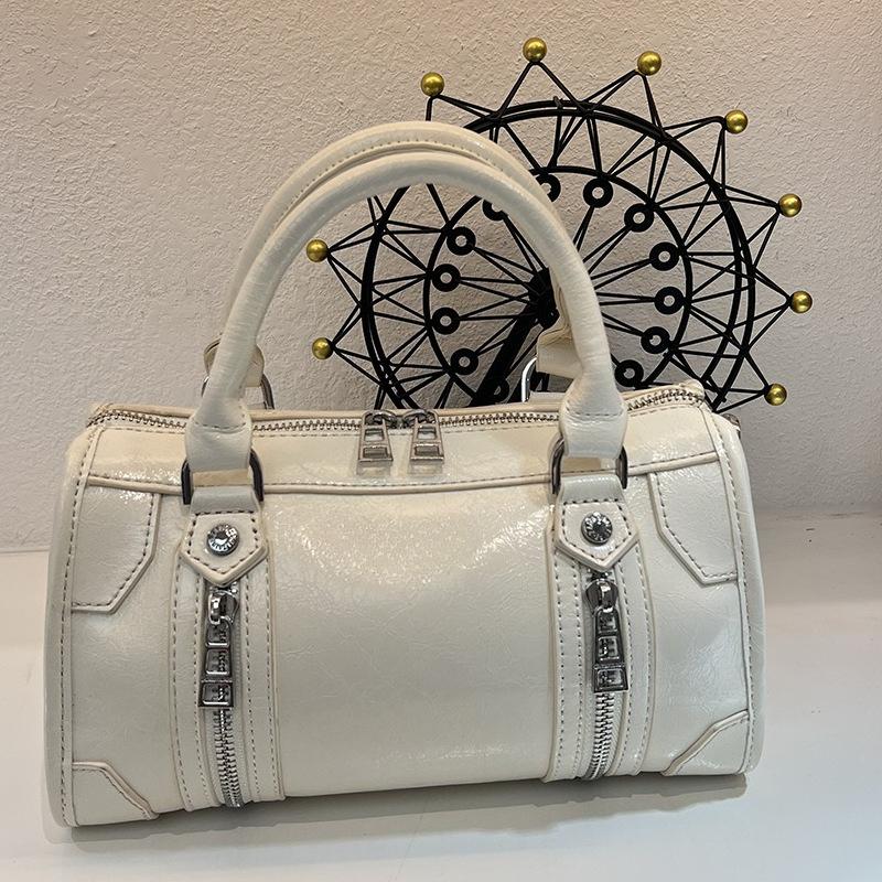 Francouzská Crossbody taška přes rameno Všestranná dámská polštářová taška Boston Velká kapacita Taška s hroty z vrbového proutí