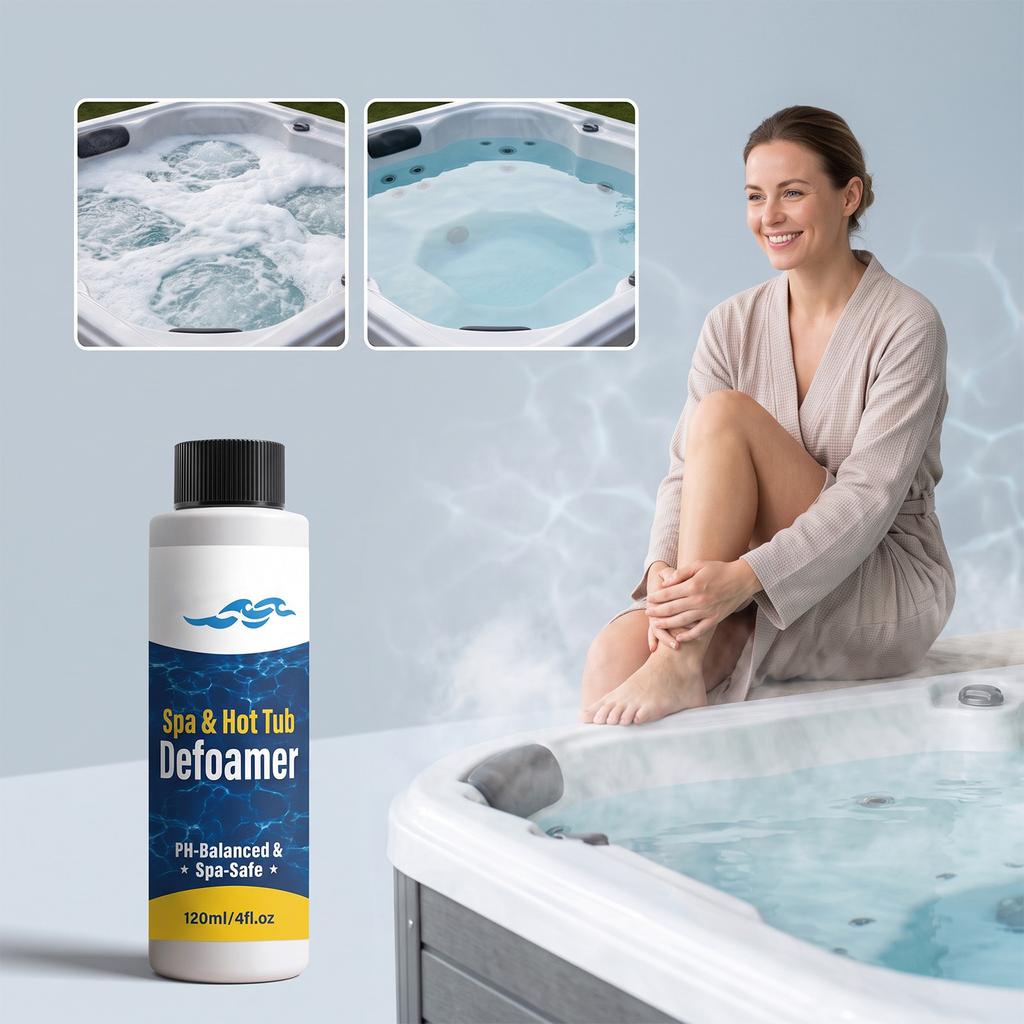 Hot Tub Defoamer 120 oz - Foam Reducer for Spa and