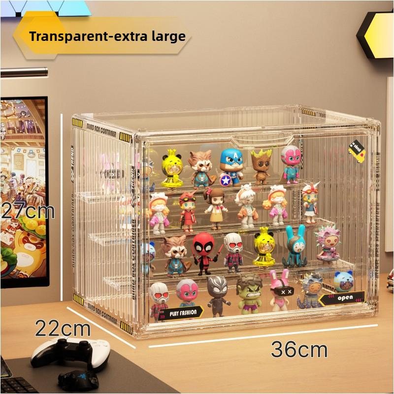 Large Containerized Designs Acrylic Organizer for Collectible Figures and Blind Box Toys Action Figures Desktop Organizers Box