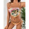 Printed Crop Top Bikini Micro Sexy Swimwear Women Female Swimsuit Two-pieces Biquini Set High Cut Bathing Suit