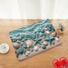 Beach Waves Rug Velvet Flannel Printed Floor Mat Sea Shell Starfish Design Decorative Carpet Bathroom Home Decor