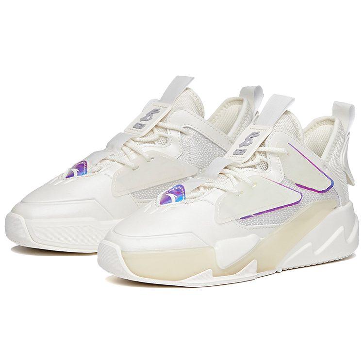 Anta Life Collection G6 Soup Slip Resistant Abrasion Resistant Low top Skateboard Shoes Women's Ivory White 122118086-1