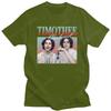 Cool Vintage Timothee Chalamet TShirt for Men Short Sleeve Streetwear 90s Aesthetic TV Tshirt Oneck Pure Cotton Tee Shirt Gift