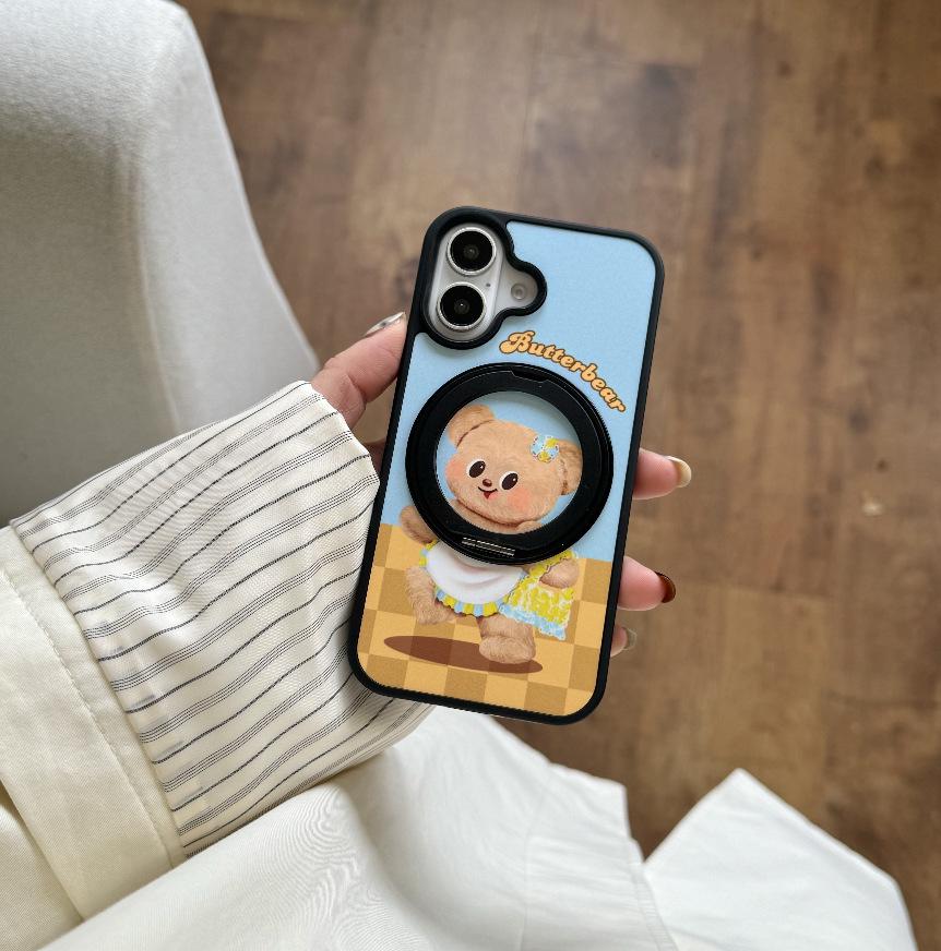 

Premium Black Edge 360° Butter Bear Phone Case for Apple 16/17 15 Pro озеро синий