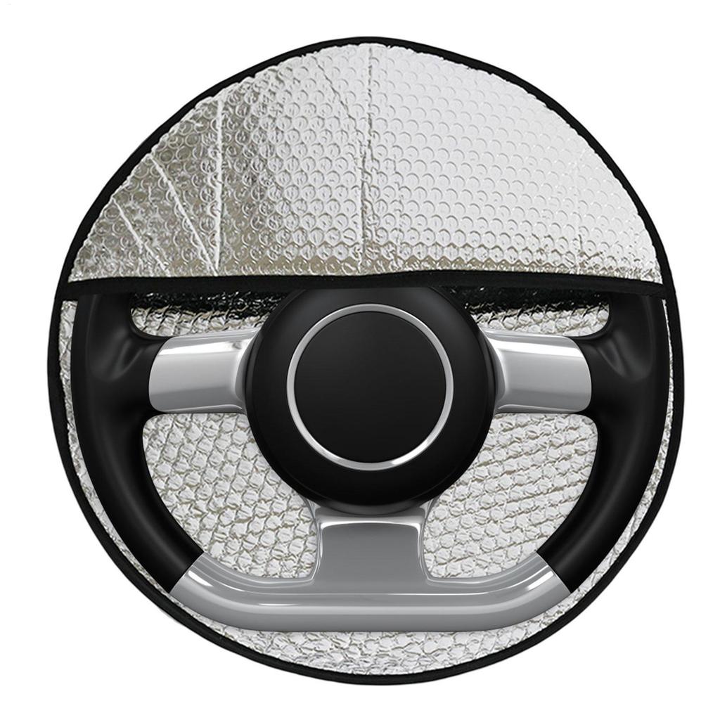 Steering Wheel Cover for Heat Steering Wheel Sun Block Aluminum Foil Reflector Cooling Sunshade Vehicle Sun Blocker for SUV