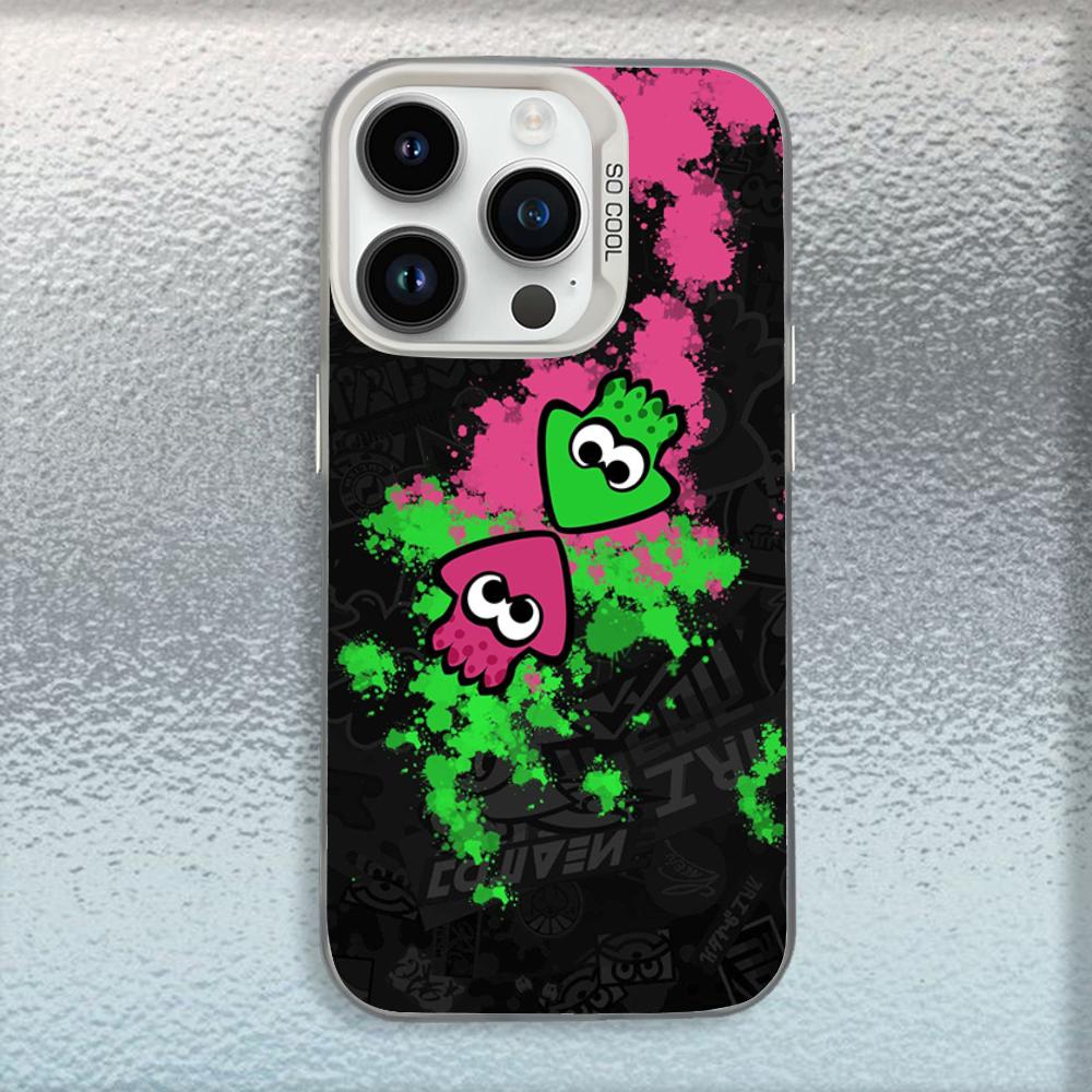 Game S-Splatoon Phone Case For iPhone 16,15,14,13,12,11,Mini,Pro,MAX White Matte Shockproof Cover